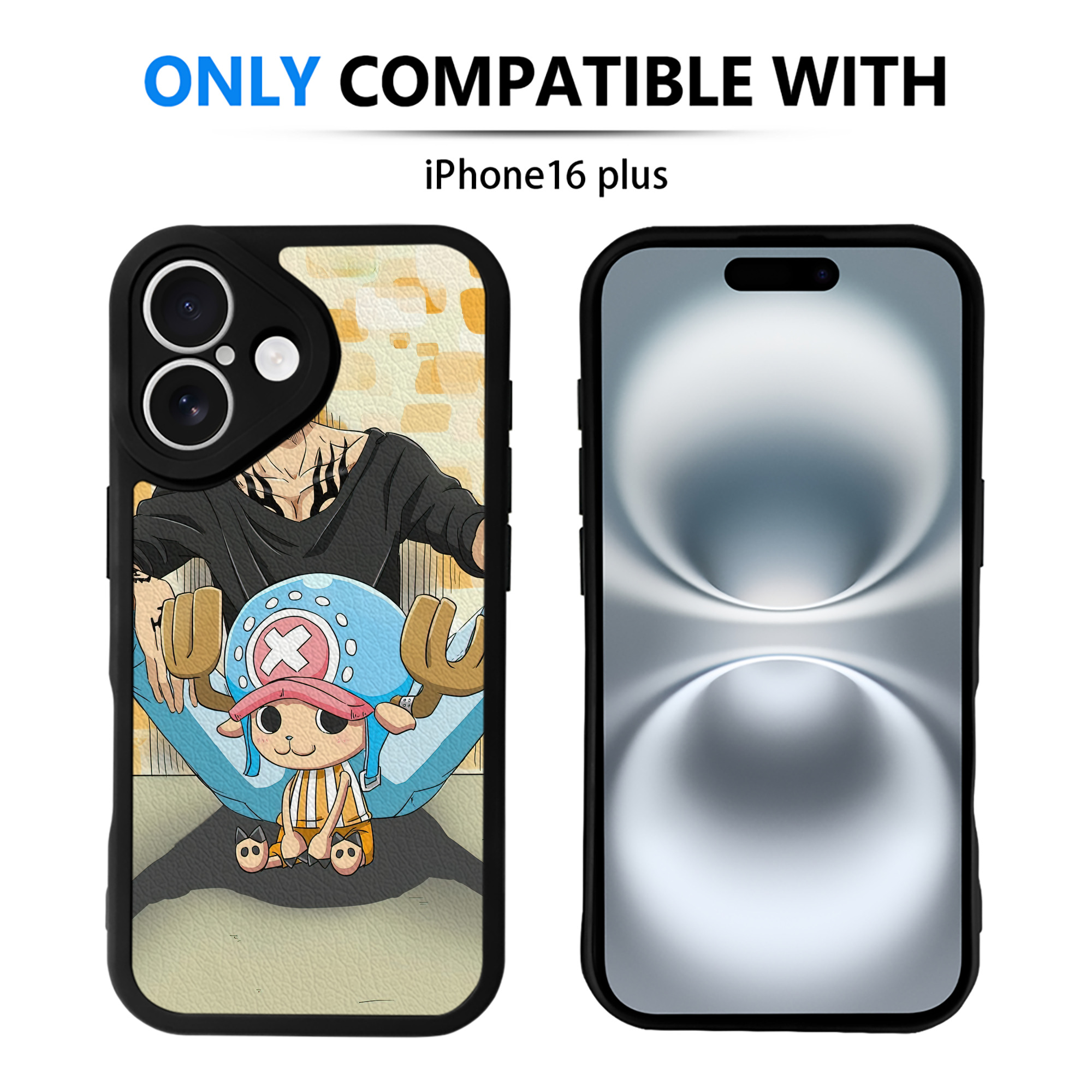 （画像用） ワンピース ONE PIECE 【iPhone 16シリーズ対応】シリコンスマホケース（レザー調） 材質：シリコン